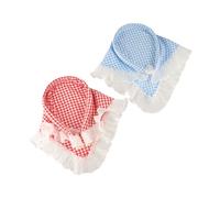 GUEDKIKL 2 fasce per capelli a quadri, fascia per capelli pastorale francese, triangolare, bandane per capelli, accessori per capelli per donne e ragazze