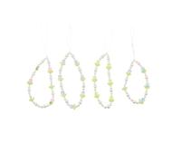 GUEDKIKL 4pcs Tulipano Bead Phone Charm Strap, Fiori Perla Telefono Cordicella Dolcezza Tulipano Catena Del Telefono Cellulare, Bel Polso Corda Portachiavi Appeso Pendente