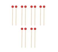 GUEDKIKL 6 paia di bacchette per marimba con manico in legno, testa rotonda, accessorio musicale per xilofono, mazzuole a percussione in legno per bambini, lunghezza 4 cm