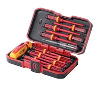 Gueenky 13 Pezzi Cacciaviti Elettricista Set, 1000 V Cacciaviti Isolati Giraviti Elettricista Magnetico, Elettricista Isolati Cacciaviti Taglio Croce Torx con Impugnatura Morbida Cacciavite Tester