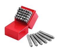 Gueenky 36 Pezzi Punzoni Lettere e Uumeri, 6mm Punzoni Numeri per Metallo, Lettere A-Z e Numero 0-9, Punzoni di Marcatura Alfabeto per Metallo Legno Pelle Plastica
