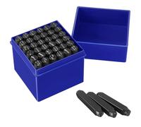 Gueenky 36 Pezzi Punzoni Lettere e Uumeri per Metallo, 8mm Punzoni Lettere A-Z e Numero 0-9, Punzoni di Marcatura Alfabeto per Metallo Legno Pelle Plastica