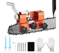 Gueenky Affilacatene per Motoseghe, Affilatrice Catena Motosega Affilatore Manuale Catena Motosega con 5 Teste Affilatura, Affila Catena Motosega Portatile per 8"-22" Motoseghe