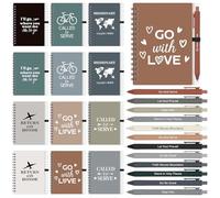 Gueevin 12 Pack Mormon Notebook and Pen Gift Set, Inspirational Mormon Journal with Pen, Bishop Christian Faith Baptism Gifts for Church Members Baptism Women Men Office School(Classic)