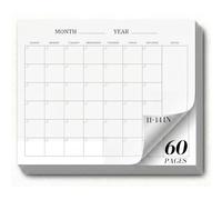 Gueevin Calendario 2026, 60 pagine, senza data, calendario mensile grande, 28 x 35,6 cm, da scrivania, pianificatore mensile per organizzare pianificazione attività, monitoraggio della produttività