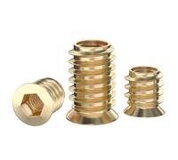 GUEEYUAW 20 Pezzi Inserti Filettati M8x8mm, Manicotto Filettato Esagonale, Boccole Filettate per Legno