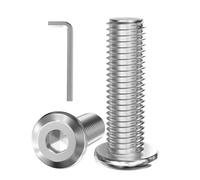 GUEEYUAW 30 Pezzi Viti a Testa Piatta M3 x 8 mm, in Acciaio Inox 304 A2 V2A, Viti Esagonali a Testa Cava, con Chiave Esagonale Possono Essere Utilizzate All'aperto