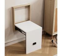 GUEIFD Panca Portascarpe da Ingresso A Parete, Sgabello Pieghevole in Legno, Sgabello Invisibile per Cambiare Le Scarpe, Seduta Salvaspazio per Il Bagno(31x28x39cm(12x11x16in), White1)