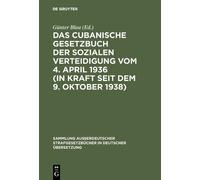 Günter Blau Das cubanische Gesetzbuch der sozialen Verteidigu (Copertina rigida)