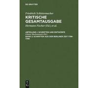Günter Meckenstock Schriften aus der Berliner Zeit 1796-1799 (Copertina rigida)