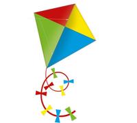 Günther Aquilone monofilo 1164 Quadro 70 x 70 cm poliestere maniglia e corda 6+