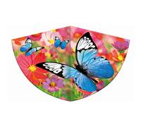 GÜNTHER FLUGSPIELE 1176 - Drago a forma di farfalla, pronto al volo, con manico avvolgente e cordino, in pellicola resistente, per bambini dai 4 anni, circa 75 x 48 cm, multicolore