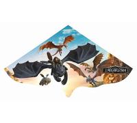 Günther Flugspiele 1212 - Aquilone Dragons single-line, ca. 115 x 63 cm, aquilone per bambini in robusta pellicola di PE, con maniglia e cordino inclusi, gioco da esterno a partire dai 4 anni di età