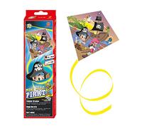 GÜNTHER FLUGSPIELE 1246-Drago pirata per bambini dai 3 anni in su, completo pronto per il volo, con manico e corda, in robusto poliestere ripstop circa 24 x 25 cm, Multicolore, 1246
