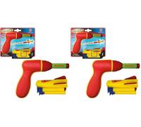 GÜNTHER FLUGSPIELE 1542 - Gioco di Razzi Pop Darts, lanciarazzi ad Aria compressa per Bambini a Partire da 4 Anni, incl. 1 Razzo in Schiuma Morbida e 2 dardi in Schiuma Morbida (Confezione da 2)