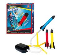 Günther Flugspiele Paul 1556 - Gioco di razzi Air Rocket² con pompa lancio e 3 in schiuma, per bambini dai 4 anni, grande divertimento spiaggia, giardino o al parco