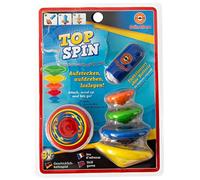 GÜNTHER FLUGSPIELE 1560 - Top Spin, gioco di abilità per bambini a partire da 3 anni, incl. 5 trottole e starter, diametro circa 4 8 cm, senza batterie, divertimento ideale adulti
