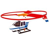 GÜNTHER FLUGSPIELE 1684 - Elicottero della polizia, elicottero della polizia con maniglia di avviamento rapido, pronto a decollare immediatamente, diametro del rotore circa 27 cm.