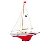 Paul Günther 1804 - Barca a vela Windy, piccolo gommone da gioco, circa 35 x 42 cm, pronto per la navigazione e assemblato, per il mare, la spiaggia e la balneazione