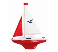 GÜNTHER FLUGSPIELE 1829 - Barca a vela Capitan Uncino, piccolo gommone a vela per giocare, di ottima qualità, pronto per la navigazione, circa 24 x 32 cm, per lago, spiaggia e vasca da bagno
