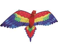 GÜNTHER FLUGSPIELE 1152 - Aquilone 3D Parrot Cora, aquilone monofilo con vela colorata in poliestere di alta qualità, per bambini a partire da 6 anni, con corda e maniglia, grande circa 144 x 80 cm