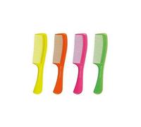 GUENZANI Pettine con manico in differenti colori, Plastica, Fluorescente multicolore, Tutti, Unisex