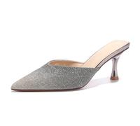 Gueploer Décolleté con Tacco Alto, Slingback A Punta con Stiletto da 6,5 Cm, Scarpe A Gradiente per Feste, Quotidiano E Matrimonio,A,38 EU