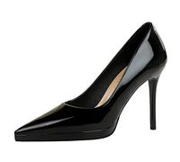 Gueploer Scarpe con Tacchi Alti da Donna, Décolleté A Punta in Vernice Stilettos per Donne, Scarpe da Festa per Uso Quotidiano, Banchetto, Ufficio,2,39 EU