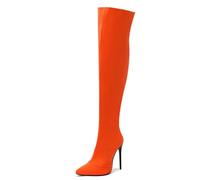 Gueploer Stretch sopra Gli Stivali al Ginocchio, Donne A Punta Tacchi Sottili Stivali A Coscia Alta per Partito, Vita Quotidiana, Banchetto,1#,45 EU