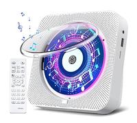 Gueray Lettore CD Bluetooth Hifi Con Altoparlante, Telecomando, Protezione Antipolvere, Schermo LED, Timer, Radio - Supporta AUX, USB, TF Card Playback