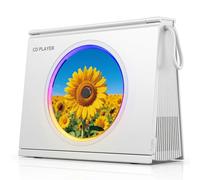 Gueray Lettore CD Portatile con Luci Bluetooth 5.3 Altoparlante HiFi Batteria Ricaricabile 4000mAh Design Libreria Indicatore di Carica Uomo Donna per Decorazione Casa o Studio Musica