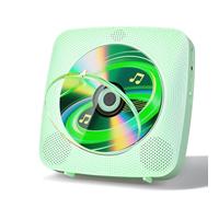Gueray Lettore CD portatile Hifi : Lettori CD Bluetooth per la casa con altoparlanti Batteria ricaricabile da 1800 mAh Telecomando Copertura antipolvere rimovibile Supporta radio FM USB AUX Verde