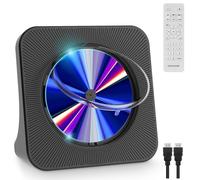 Gueray Lettore DVD per TV Lettore DVD/CD da Tavolo per la Casa con Altoparlanti Bluetooth Display Sveglia Radio FM con Lettore CD Riproduzione di Schede USB Include Telecomando, HDMI Cavo