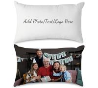 Guerity Federa per cuscino personalizzata con immagine/testo, federa personalizzata con foto 30 x 50 cm, federa per cuscino personalizzata per divano, camera da letto, regalo per moglie, marito, amico