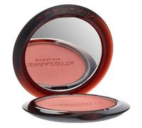 Guerlain Terracotta Blush sfumando verso l’alto in direzione delle tempie. - Stratifica il colore con leggere passate fino a raggiungere l’intensità desiderata. - Per un effetto baciato dal sole Fard 