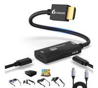 Guermok, Adattatore HDMI-USB-C per occhiali AR, 4K@60Hz, HDMI → USB-C, nero | Ricarica durante la visualizzazione, Compatibile con occhiali AR, console domestiche, 1,5 m, HDMI → USB-C, per dirette online