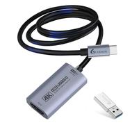 Guermok Carte de Capture Switch, Streaming et Enregistrement en 4K@60FPS, 1080P@240FPS, 1m, USB 3.0 HDMI vers USB-C, Compatible Pad, Switch 2/1, Quest 3, Mac, PC, OBS