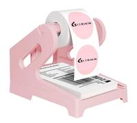 Guermok Porta etichette termiche per rotoli e adesivi pieghevoli a ventola adesivi fragili per spedizione, supporto per etichette da scrivania, supporto per stampante da tavolo, accessori per casa e