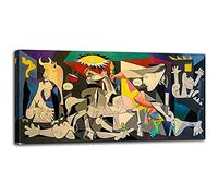 Guernica Di Picasso Riproduzioni Di Quadri Su Tela Famosa Opera D'arte Con Cornice Immagini A Parete Per Soggiorno Decorazione Della Parete 70x140cm (28x55in) Con Cornice
