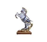 GUERNSEY Ornamento Statua Ricchezza Attrazione Ornamenti Cavallo Tutto in rame Decorazioni Home Office Soggiorno Artigianato Ottone Statue Fatto a Mano Arredamento Ricchezza