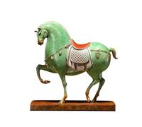 GUERNSEY Statua di Attrazione Ricchezza Ornamenti Creativi Scrivania Cavallo Bronzo, Statua Fatto a Mano per la casa, il Soggiorno, Ufficio, Scaffalature, Vetrina Decorazione di Ricchezza