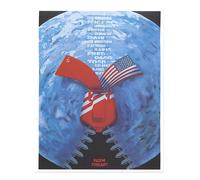 Guerra fredda parete della pace arte design della terra blu moderno storico O