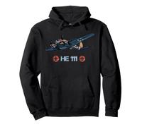 Guerra Mondiale 2 Bomber Tedesco Heinkel He 111 Felpa con Cappuccio