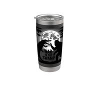 Guerra Nella Palude Alligatore Boop Il Fuoco Che Sputa Bigfoot Bicchiere termico in acciaio inox doppia parete