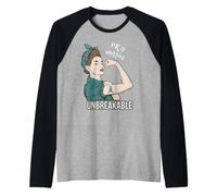 Guerriera della consapevolezza delle malattie renali policistiche Il Suo Supporto PKD Maglia con Maniche Raglan