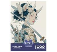 Guerriera Giapponese Jigsaw 1000Pcs Cultura Giapponese Adulti E Bambini Festa Aziendale Regalo Per Amore Amico 38x26cm/1000pcs
