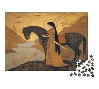 Guerriera sikh del XVIII secolo Puzzle 1000Pcs Decorazione Per La Casa. Rilassamento E Intelligence Per Adulti E Bambini Da 14 Anni 1000pcs (75x50cm)