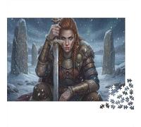 Guerriera Vichinga Puzzle 1000 Pezzi,Gioco Educativo,dai 14 Anni,Decorazione Casa,Adulti E Ragazzi,Sfida Impossibile,Cartone Di Qualità,Idea Regalo,Antistress 52x38cm