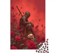 Guerrieri e Teschio Jigsaw Sacrificio sulla Rosa Puzzle in Legno 1000Pcs Collection Adulti E Ragazzi Mani Sul Gioco Per Amore E Amico 1000pcs (75x50cm)