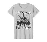 Guerrieri leggendari di Sparta Re Leonida I Spartan Maglietta, Donna, Argento, M